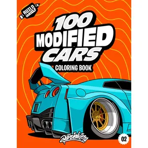 100 Modified Cars Coloring Book: Fun automotive adventure with 100 coloring pages for kids & teens Ages 6-18 Paperback – Large Print, March 14, 2024