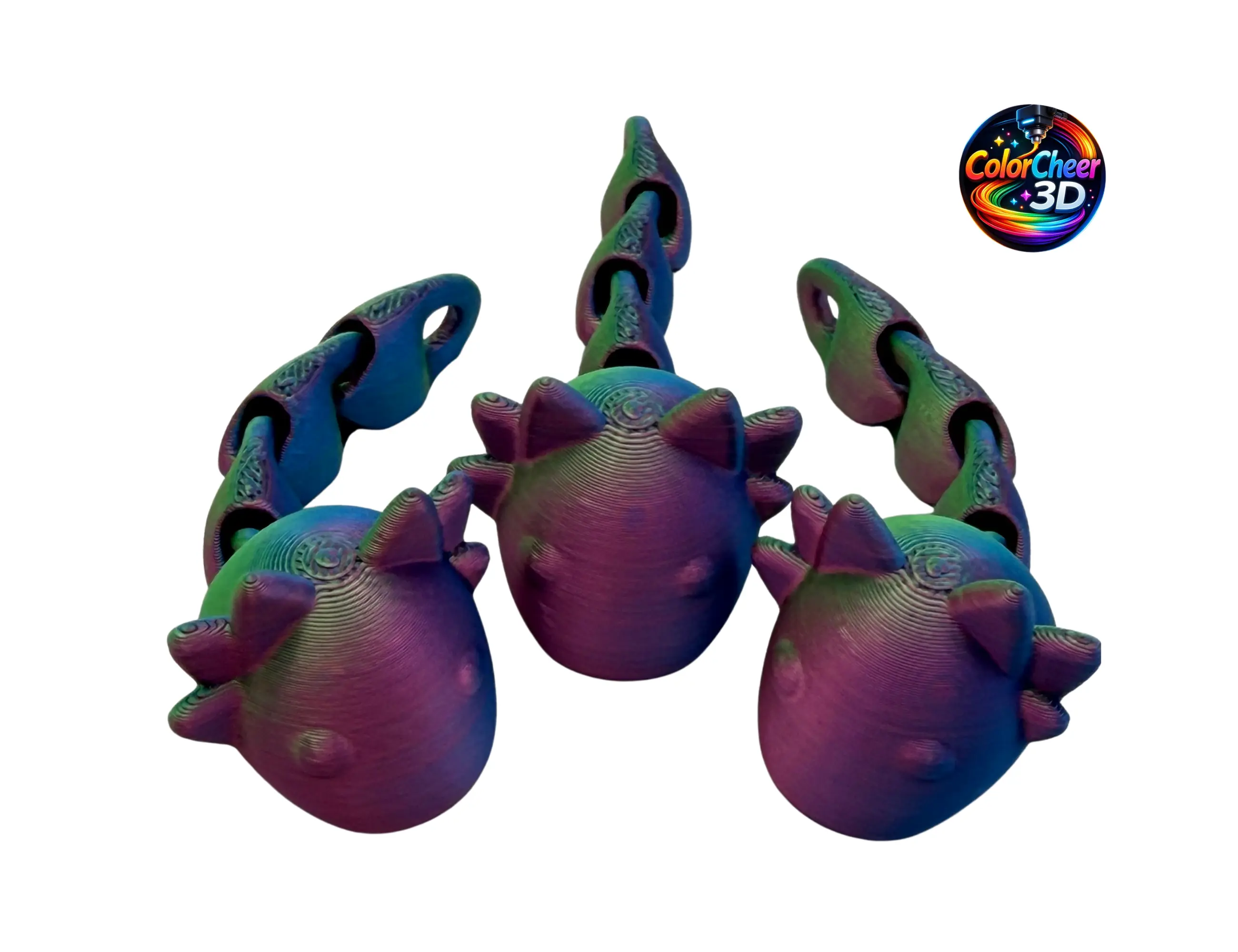Flexi Axolotl Keychain | Articulated 3D Printed Fidget Toy | Cute Sensory Desk Toy | Rainbow Filament Stress Relief | ADHD Anxiety Gift