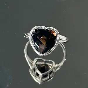 Natural Smoky Quartz Ring, Smoke Quartz Ring, For more jewelry, please move to the live streaming room.