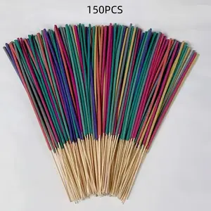 150 Bamboo Incense Sticks with Mixed Scents, Lavender Mint Dragon Blood Jasmine Rose Aromatherapy Smudge Sticks for Home Relaxation