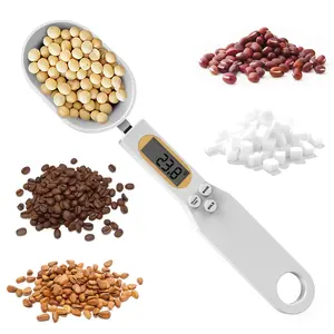 Kitchen Spoon Scale Digital Food Scale in Grams and Ounces White LCD Display VIIWII