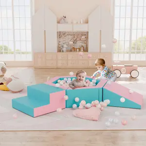 Christmas gift idea,Scabine HexaNest Kids' Ball Pool – Modular Play Set for Playroom, Instant Assembly, Soft & Engaging Round Square