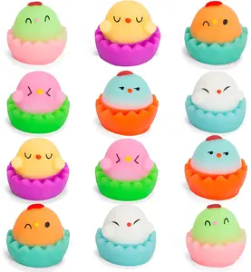 Christmas Gift 12Pcs 3.03in Mochi Chicken Squishy Toy Prefilled Easter Eggs for Easter Egg Hunt Christmas &Christmas gifts