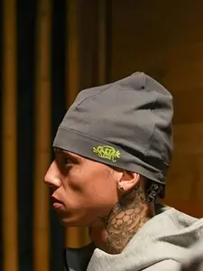 Synaworld Hip-Hop Vintage Embroidered Knit Hat, Casual Fitted Cold Cap, All Seasons Fashion Accessory, Unisex Style