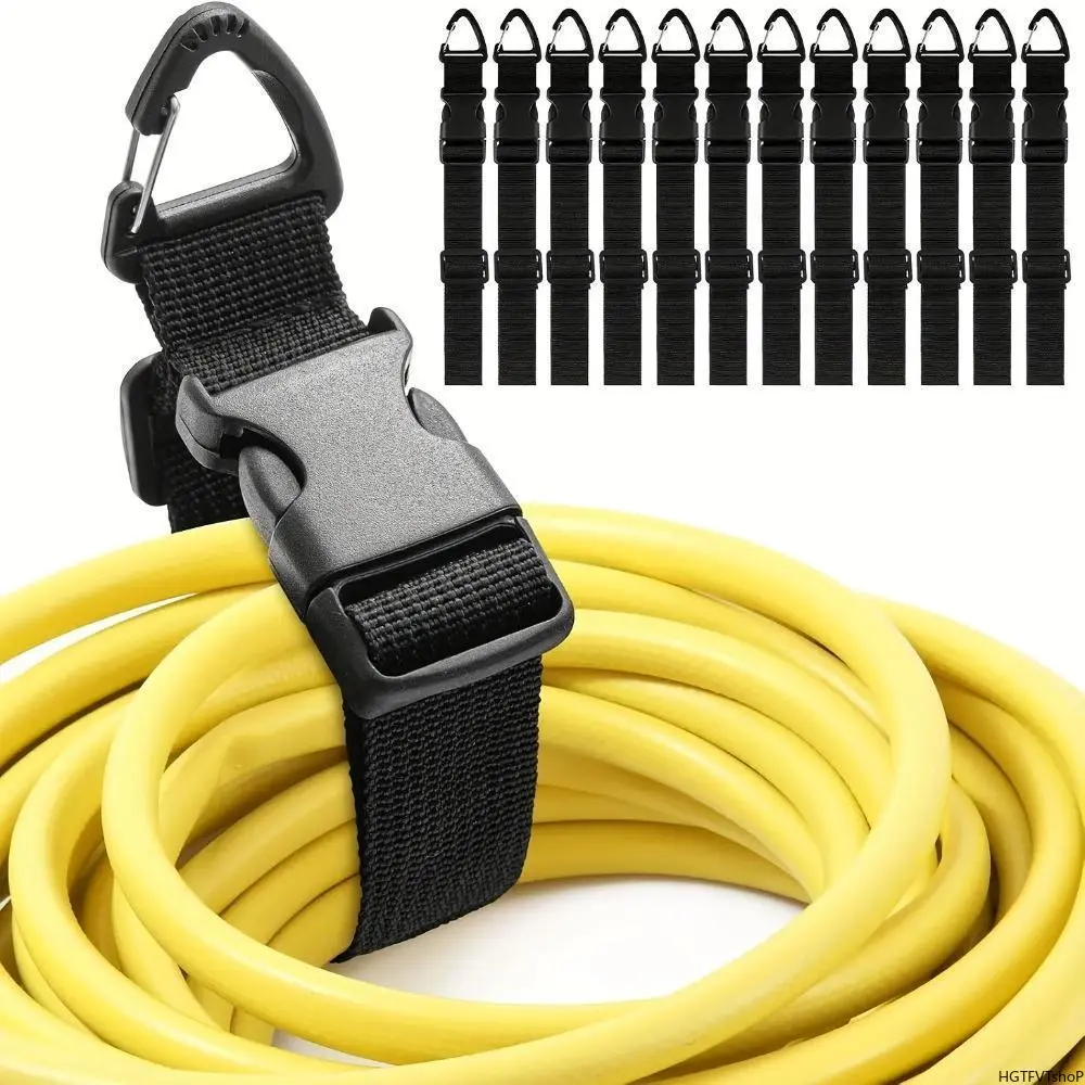 Adjustable Extension Cord Organizer - 4pcs 3-Axis Buckle Design Durable Polypropylene, 17.72 Inches Cord Organization Essential for Workshop, Garage (Sports & Outdoor Accessories Compatibility)
