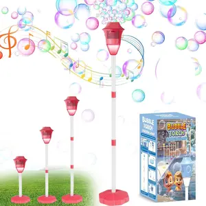 Portable Bubble Machine, Bubble Blower with Led Lighted & Music, Outdoor Toy for Wedding & Party, Fun Bubble Maker for Kids, Decoration