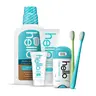 Hello Adult Starter Bundle - Fluoride-Free Toothpaste, Mouthwash, Floss, Soft-Bristle Toothbrushes, Aluminum-Free Deodorant for Fresh Breath and Clean Teeth