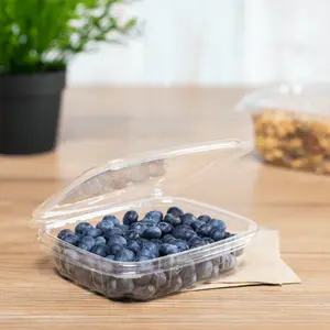 [200 ct] 8 oz Hinged Deli Container | PET