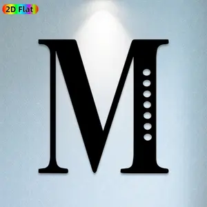 1pc Letter M Metal Wall Art, Stylish Letter M Statue Mural, Ideal Gift for New Year, Christmas, Monogram Decor Enthusiasts, Rust-Resistant Metal Wall Decor Wall Sculptures, Perfect for Living Room Wall & Garden Fence, Unique Home Decor