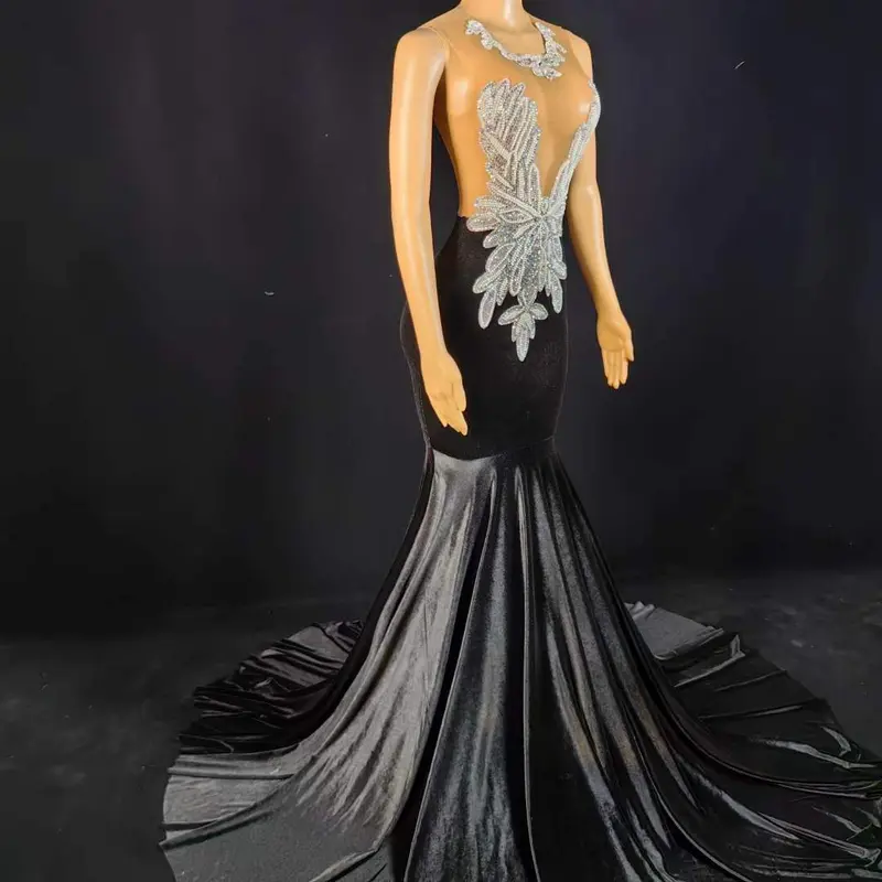 black dress evening with silver - TikTok Shop