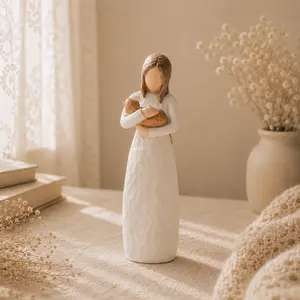 Cat Memorial Gifts, Orange Cat Figurines Loss of Cat Sympathy Gift for Cat Mom, Collectible Hand-Painted Cat Angel Figurine Statue, Hand-Painted Resin, Room Decor for Women, Living Room Decorations, Memorial Day Sales
