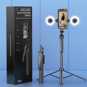 INFOJIFA Auto Face Tracking Tripod 360° Rotatable Selfie Stick for Video Recording Stand with Remote Gesture Control for iPhone Camera TikTok Vlog Streaming Video Selfie Cellphone Smartphone tiktokshopspringglowup