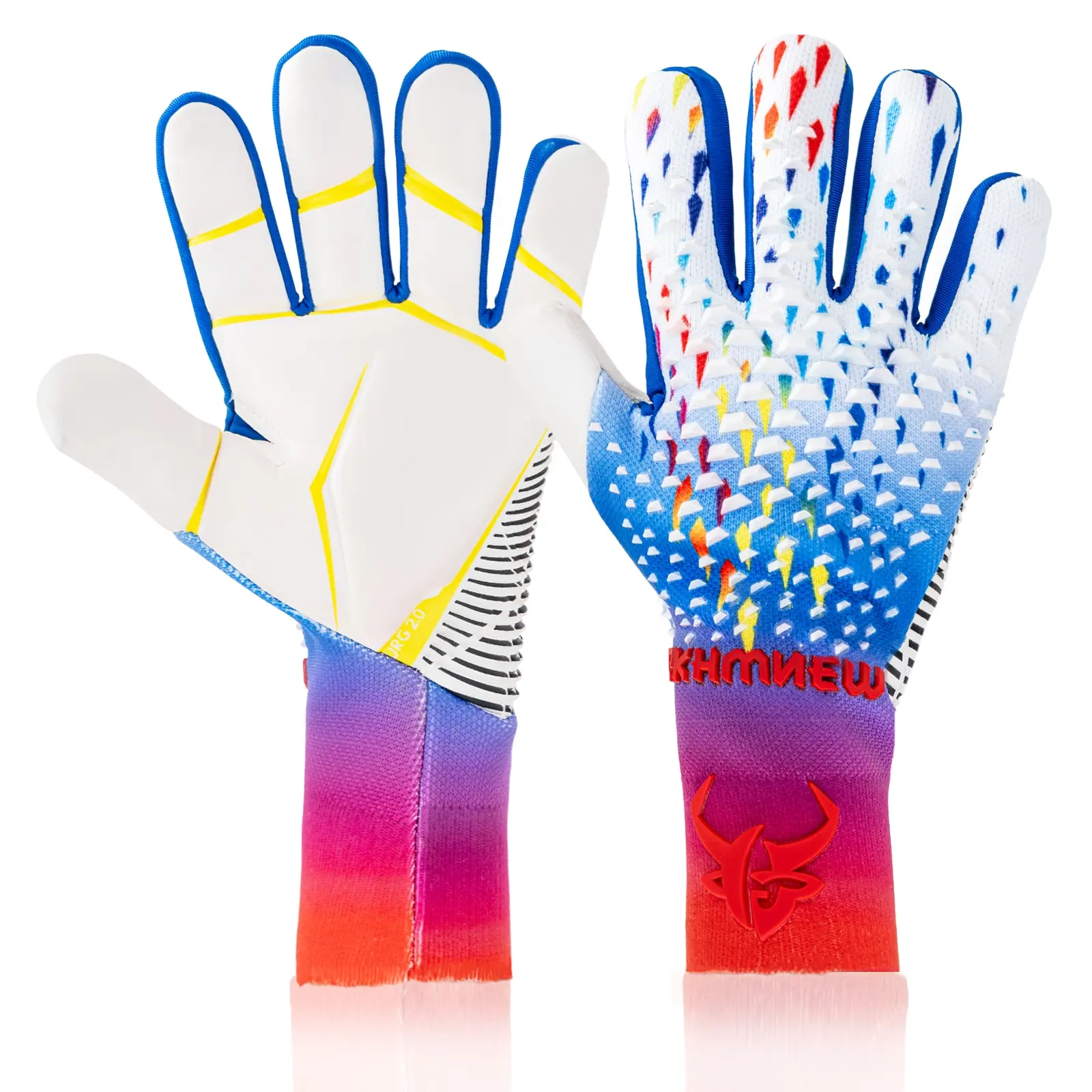 Soccer Goalkeeper Goalie Gloves, Guantes de Portero, Strong Grip Breathable Soccer Goalie Gloves 4mm Latex for Youth and Adult, Soccer Gear, Goalkeeper Equipment