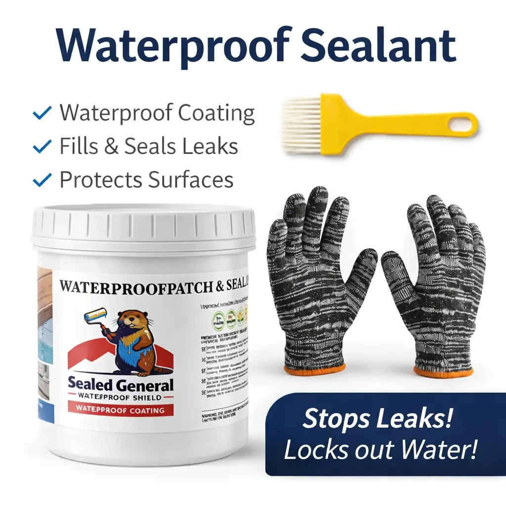 SEALED GENERAL Clear Waterproofer - Highly Effective Waterproofing Coating Long Lasting Protective Sealant for Wide Range of Surfaces 35oz