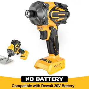 Cordless Impact Driver 1/4" Compatible with Dewalt/Milwaukee Battery(Bare Tool!!), 2800In-lbs Brushless Impact Drill, 4 Speed, 3900RPM Compact Driver Tool for Construction & Home summervibes