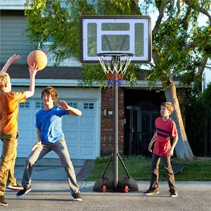 Yaheetech Basketball Hoop, 7.2-9.2FT Adjustable Height, Portable Basketball Goal with Wheels 32" Backboard for Youth Outdoor Indoor