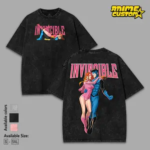 Atom Eve x Mark v2 - Invincible War Washed Tshirt, Comics Wash T-Shirt TV Show Comics Washed T-shirt Cotton invincible shirt invincible merch streetwear lover graphic tee