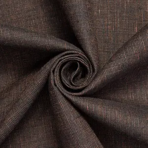 Imperial Two-Tone Linen Fabric Brown & Black |58/59"Wide