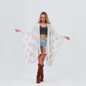 SEASHELL COVER UP - Lightweight, Flowing Design with Shell Patterns, Ideal for Casual Wear