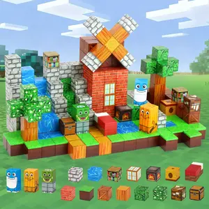 100pcs Magnetic Building Blocks Set, Mountain Sea Classic Magnet Bricks Stem Toy, Creative Educational Gift for Kids Aged 3+, Building Kit, Building Block Sets