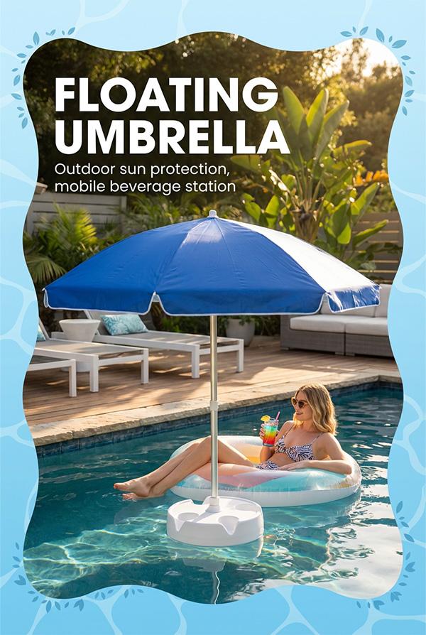 Floating Pool Umbrella with Bar and Base, Portable Pool Bar Table Umbrellas with Cup Holder & Phone Stand, Floating Poolside Shade, Included Easy Carry Bag, for Inside of Pool, Swimming Area, Lake House, Beach, Summerwins, DealsForYouDays Floating Pool Umbrella with Bar and Base, Portable Pool Bar Table Umbrellas with Cup Holder & Phone Stand, Floating Poolside Shade, Included Easy Carry Bag, for Inside of Pool, Swimming Area, Lake House, Beach, Summerwins, DealsForYouDays