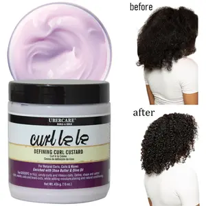 Curl Defining Cream, Enriched with Shea Butter & Olive Oil, Add Moisture, Shine and conditioning, Lightweight Curl Defining Custard-Define, Shape and Control, for Curls, Coils and Waves, Moisturizing Curl Cream