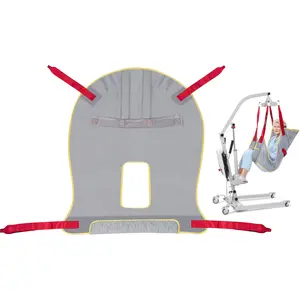 Universal Full Body Mesh Patient Lift Sling with Commode Opening, 50"L x 37" Medical Transfer Sling for Elderly Shower Bath,510lbs Weight Capacity