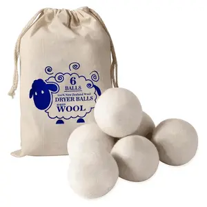 Solid Color Wool Drying Ball, 6 Counts Anti Wrinkle Wool Ball for Washing Machine, Wool Dryer Ball for Daily Use, Laundry Tools & Accessories, Summer Gift, Home Goods, Household Items