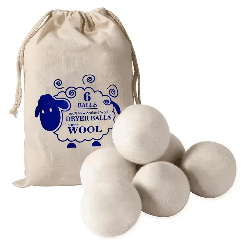 Solid Color Wool Drying Ball, 6 Counts Anti Wrinkle Wool Ball for Washing Machine, Wool Dryer Ball for Daily Use, Laundry Tools & Accessories, Summer Gift, Home Goods, Household Items