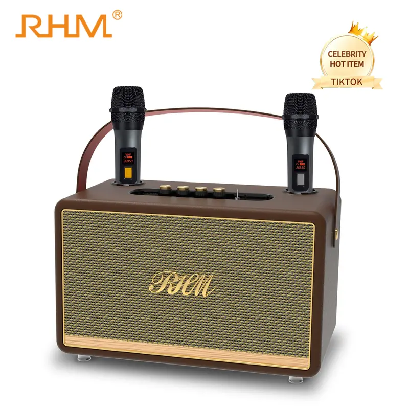 RHM K666 Karaoke Machine, Handheld Bluetooth Speaker Support