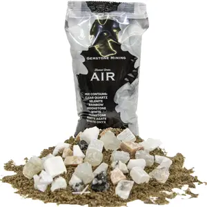 Air Gemstone Mining Bag , Premium Crystal Discovery Kit | Quartz, Moonstone, Selenite & Agate Stones  Quartz Crystals Moonstone Crystal
