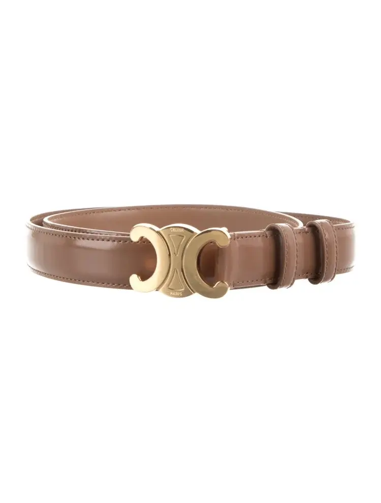 Pre-owned Celine Skinny Patent Leather Belt