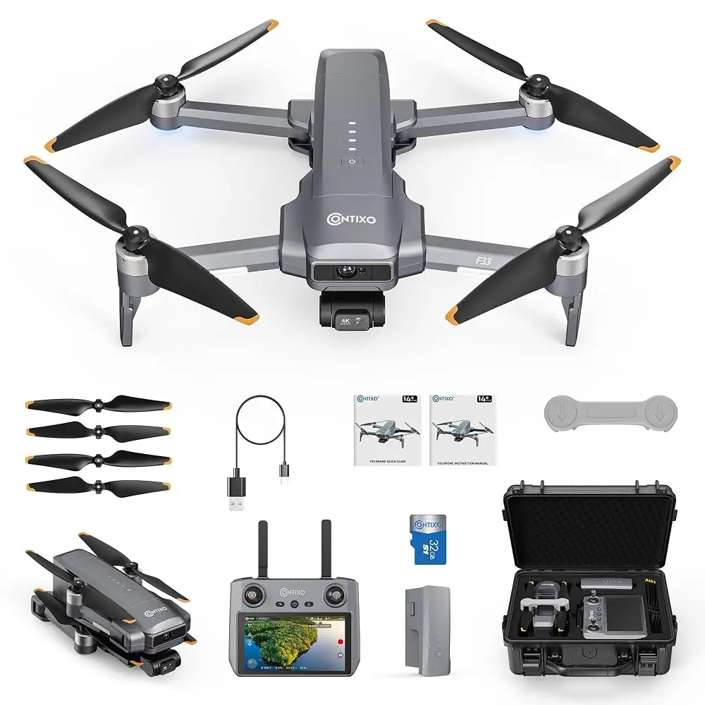 Contixo F33 Drone with 4K Camera, GPS, 2-Axis Gimbal, Obstacle Avoidance, 42-Min Flight & FPV