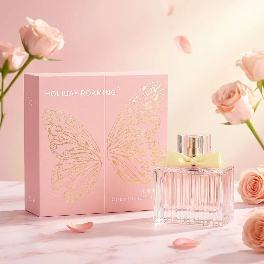 Holiday Roaming Romantic Butterfly Eau de Parfum for Women – Sweet Pea Rose & Peony Floral Perfume, Long Lasting Elegant Pink Fragrance Gift Set, Light Fresh Scent for Daily Wear