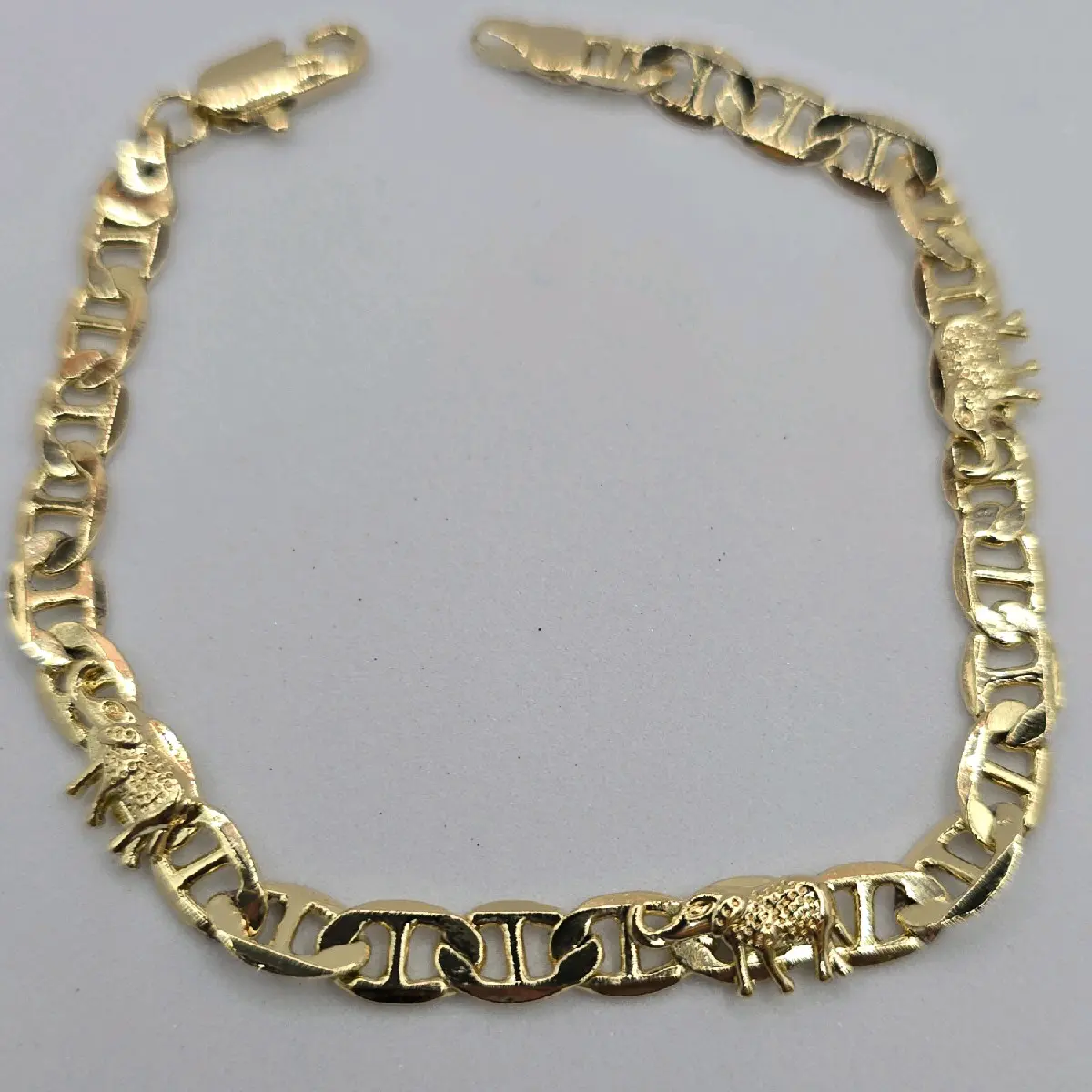 ELEPHANT'S beautiful bracelet gold-plated 8"inches new style