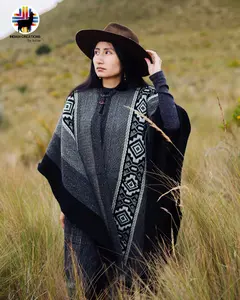 Penumbral Eclipse Wool Poncho