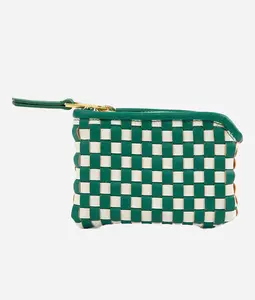 The Woven Wallet - Green/White
