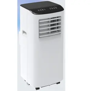 8000 BTU Portable Air Conditioner (Portable Type), 3-in-1 Cooling Mode, Dehumidification and Fan Functions, Drain-Free Design, 24-Hour Timer, Ultra Quiet, White with Black Top, Suitable for 350 Sq Ft