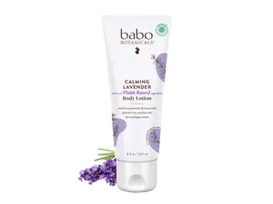 Babo Botanicals Calming Lavender Body Lotion – Comforting Lavender & Chamomile – Made With Plant-Based Ingredients – Hydrates Dry, Sensitive Skin – Dermatologist Tested – 8 fl oz (237 ml)