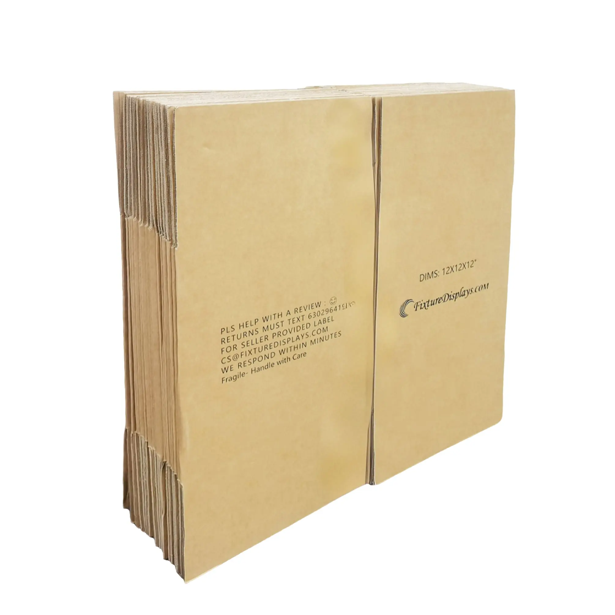 20PK 12X12X12 Shipping Boxes Singlewall B Flute Cardboard Box for Packaging 12x12x12-20PK