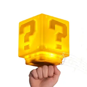 Mini Question Mark Block Night Light - USB Cartoon Lamp with Game Sounds | Kids Bedroom/Desk Light Decoration Light, Perfect Gift for Children, Decorative Night Light