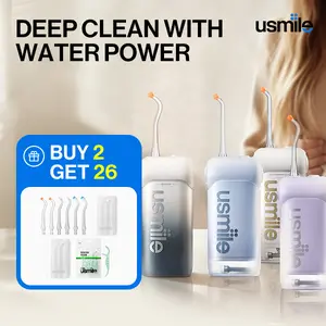usmile C10 Cordless Water Flosser, 99% Plaque Removal, IPX7 Waterproof, 95-Day Battery Life, 3 Tips Included