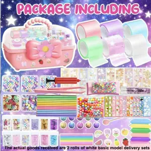 Children Bubble Nano Tape Toy, Multi-Purpose Adhesive, DIY Craft Kit, Scrapbook Stickers, Best Holiday Gift for Kids, Birthday Present, Marking Pen Included