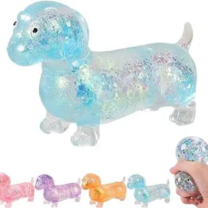 Dachshund Slow-Rise Stress Relief Toy, Sensory Stretch, Rebound, and Squeeze Toy, Relieves Anxiety & Improves Focus, Desktop Stress Reliever, Party Favor
