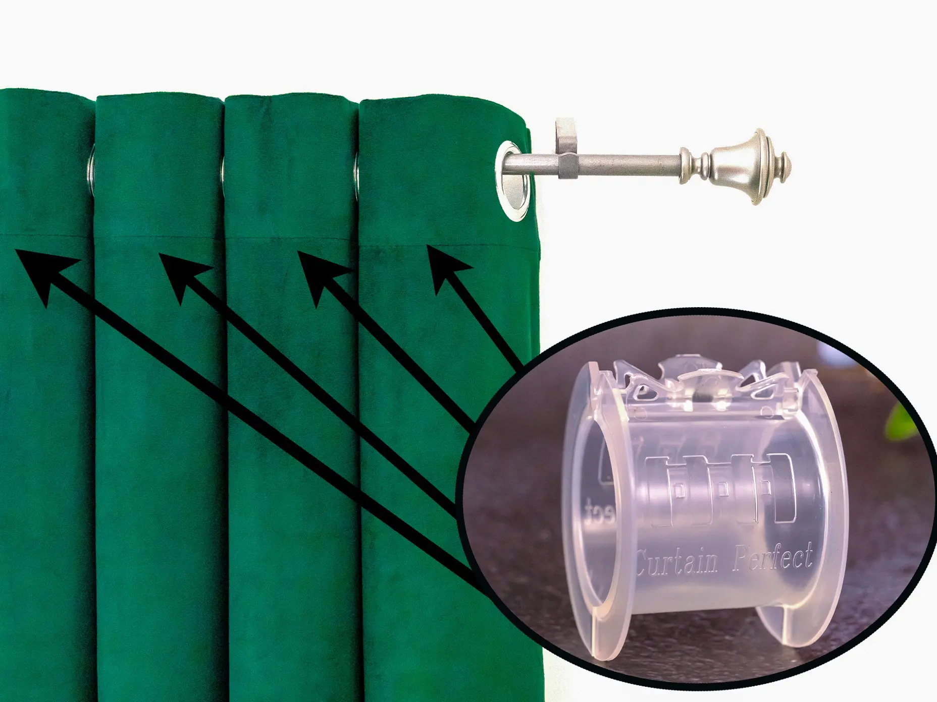 Easy Clip-On! Curtain Spacers - Small