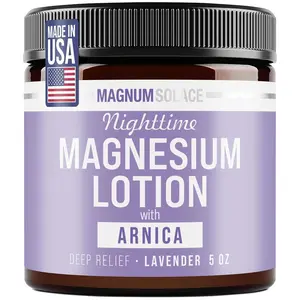 Nighttime Magnesium Lotion with Arnica – Highly Concentrated Magnesium for Muscles & Joints – Apply to Legs or Feet Before Bed – Skin-Friendly