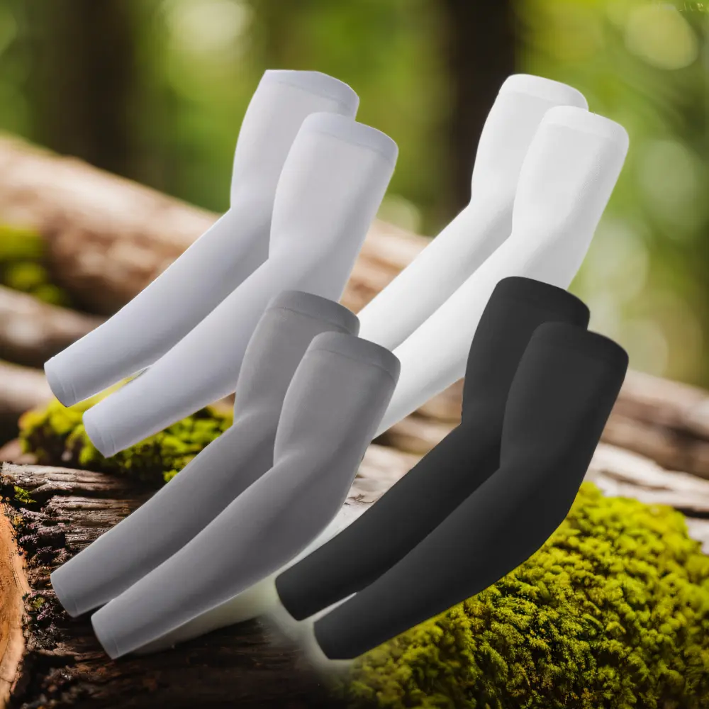 4PCS outdoor sports sunscreen sleeves, seamless ice silk sleeves for summer, high elasticity and breathability ice sleeves for driving and cycling women, golf sleeves