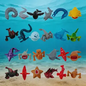 24 Mini Sea Creature Figurines, Ocean Animals Figures, Fun Collectible Models, Perfect for Display or Gifting, Unique Aquarium Decorations