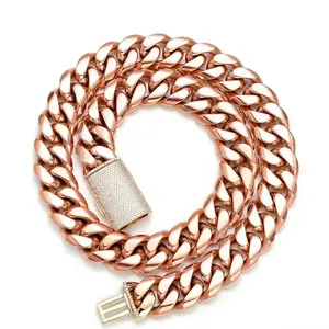 Plain Cuban Iced Chain & Link Necklace - 24inch 25mm Long Hip Hop Jewelry for Hip Hop Enthusiasts, Evening Night Outfits, 1-23 Styles Costume Accessories (SKUs 9103, 9104, 9015) with Complimentary Shipping