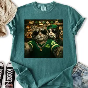 Cat Patrick Selfie Funny T-Shirt, Funny St Patricks Day Tee Patricks Day Shirt, Lucky Shirt Gift For Men, Gift For Women, Trending T-shirt